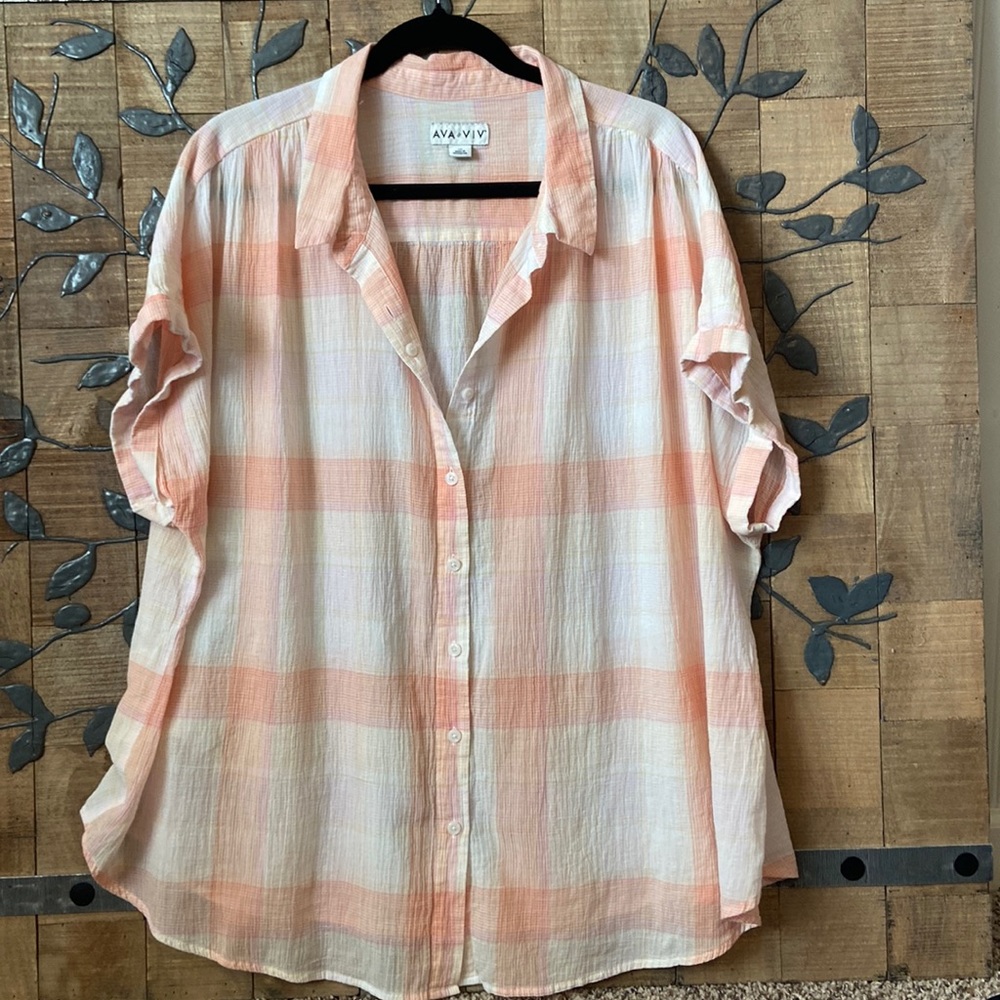 AVA & VIV Button Down Blouse
